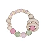 Tanja Schulz Shop | Greifring mit Namen – personalisiertes Babygeschenk zur Geburt oder Taufe – handgemacht & speichelfest – Geschenkidee für Babys