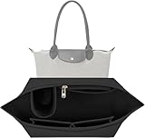 Qooloo Organizer für Tasche,Taschen Organizer für,Organizer für Le Pliage L,Purse Organizer, Multi-Pocket Felt Handbag Organizer for Insert Wallet Organizer