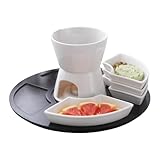 Schokoladenfondue Set | Keramik Butterwärmer Set - Schüssel Für Käsewärmer | Für Strandparty Buffet Romantische Abende Geburtstag Zuhause Besondere Anlässe