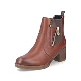 Rieker Damen Chelsea Boots 77550, Frauen Stiefeletten,uebergangsschuhe,uebergangsstiefel,Schlupfstiefel,Winterstiefeletten,braun (22),40 EU / 6.5 UK