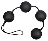 You2Toys Velvet Black Balls 4er Kugeln - softe Liebeskugeln für sie, Loveballs für effektives Training der Vaginalmuskulatur und des Beckenbodens, Lustkugeln mit Rückholschlaufe, schwarz | 1er Pack