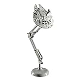 Star Wars Millennium Falcon Posierbare Schreibtischlampe - Offiziell lizenziertes Disney Star Wars Merchandise - Star Wars Lichtdekoration & Geschenke für Männer, Grau