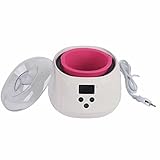 Elektrisch Einstellbare Temperatur Aluminium Wachswärmer Professioneller Sicherer ABS Wachswärmer für Zuhause für Frauen (EU-Stecker)