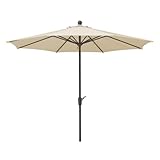 Schneider Sonnenschirm Harlem, natur, 270 cm rund, 640-02, Gestell Stahl, Bespannung Polyester, 5 kg