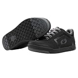 O'NEAL Pinned Flat Pedal Mountainbike Schuhe I MTB Downhill Freeride | Hoher Grip, perfekte Passform I MTB Schuhe Herren & Damen mit verstärkter Zehenkappe | Schwarz Grau | 43