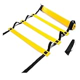 SUBLXPoten Koordinationsleiter Beweglichkeitsleiter, Nylongurte, Fußball, Geschwindigkeitstrainingsleiter, Ausrüstung, Sport, Fitness, Laufen, Aufwärmen, Trainingsleiter, Werkzeug(6M 12knots)