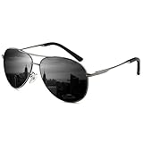 ANYLUV Sonnenbrille Herren Polarisiert, Pilotenbrille Sonnenbrille Damen Metallrahmen Klassische Retro Schutz Sunglasses