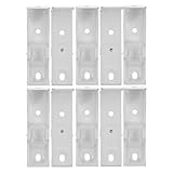 LOLIPPYY 12 Stück Gardinenschienenhalterungen Weiß Biegsame Montagehalterung für Gerade und Gebogene Gardinenschienen Abriebsichere Deckenbefestigung für Gardinen