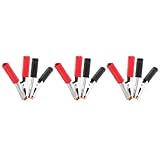 Mobestech 3 Sätze Batterieklemme autobatterie autozubehör Stabile Batterie Klemme Starthilfekabel Batteriegriff isolierte Krokodilklemmen Überbrückungskabelklemmen Verkupferte Legierung
