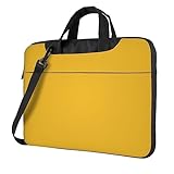 WXCJWD Einfarbiger goldfarbener Laptop und Tablet, schlankes Design, langlebiger und wasserabweisender Stoff, Business Casual, Schwarz , 14 inch