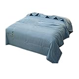 Kühldecke SommerdeckeWohndecke für heiße Schläfer Graufür Fitness Laufen Sports Übung Sommer Heißes Wetter Outdoor, Leichte Sommerdecke KühlfasernKühl und Hautfreundlichkühlende (110 x 150cm, Blau)