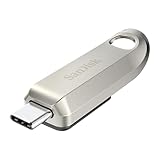 SanDisk Ultra Luxe USB-Type-C-Laufwerk 256 GB (USB-Type-C-Flash-Laufwerk, USB-3.2-Gen-1, Metalldesign, 400 MB/s Lesen, Schlüsselbundöse) Silber