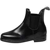 Lazura - Jodhpur Reitstiefelette Basic | Kinder Stiefeletten | mit Elastikeinsatz & Pull-On | schwarze Chelsea Boots aus Kunstleder | Reitschuhe für Jungen & Mädchen in Größe 28