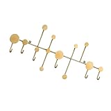 CTIRCHIU 1Stück Wandmontierter Huthaken aus Gold Kreativer Kleiderhaken für Vielseitige Anwendungen für Küche Bad Schlafzimmer und ohne Bohren