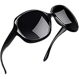 Joopin Übergroße Sonnenbrille Damen Schwarz und Polarisierte Große Sonnenbrille Modern Trendy 2025 Oversized Brille Quadratische UV400 für Fahren und Reisen (Mode Schwarz)