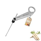 Westmark Rettich-/Spiralschneider mit langem Zentrierstab, Länge: 24 cm, Rostfreie Edelstahlklinge/Aluminium, Silber/Grau, 51302260, Einzeln