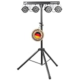 ETEC Professional LED PARTYBAR 3-4x12W RGBW Scheinwerfer inkl. Stativ & Fernbedienung - Komplettset Disco Party Lichtanlage für DJ, Club, Bühne & Theater