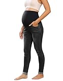 Maacie Schwarze Umstandsjeans mit elastischer Bauchband-Umstandshose M