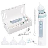 Carehabi Nasal Aspirator, Baby Nasensauger, Ausgestattet Mit 5 Stufen Der Saugkraft Und 3 Silikon Tipps, Wasserdichte, Ebene der Bildschirmanzeige, Wiederaufladbar Mit Musikfunktion