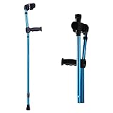 SYALEO Gehkrücken, medizinische Unterarmgehstützen für Erwachsene, tragbar, Aluminium, höhenverstellbar, ergonomisch, zusammenklappbar, für Senioren, Behinderte, ältere Menschen, leichte Gehhilfe