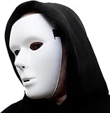 GOODS+GADGETS Phantom-Maske Design weiße neutrale maskuline anonyme Horror Halloween Maske (Phantommaske)
