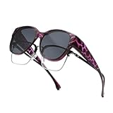 Polarisierte Schutzbrille für den Außenbereich, UV400, leicht, blendfrei, zum Fahren, Angeln, Radfahren, Laufen, Sport, Strand, Golf, Lila Schildpatt, Refer to description