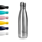 Otto Koning Edelstahl Thermosflasche 500ml - Doppelwandige Vakuumisolierte Thermoskanne 0,5L - Auslaufsichere und BPA-freie Trinkflasche mit Stilvollem Design