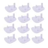 Steckdosenschutz Baby Proofing,Abdeckungen für elektrische Steckdosen zur Baby-Sicherheit - Schutzvorrichtungen für Stecker im Arbeitszimmer, 12 Stück Sicherheitswächter gegen Stromschlag