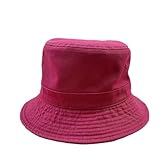 XUWEWI Eimer Hut Übergroßer Fischerhut, großer Kopf, Mann, Angeln, Sonnenhut, Damen-Strand-Eimerhut, Übergröße, 57–59 cm, 60–62 cm, 63–64 cm Für Angeln Wandern Strand(Red,60-62cm)