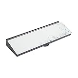 MessageStor Tastatur zum Schreiben und Aufbewahren, 45,7 x 16,5 cm, trocken abwischbare Glasoberfläche, Whiteboard, abgewinkelter Schreibtisch-Memo-Pad mit Zubehöraufbewahrung und integriertem
