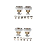 DIYEAH 16 Stck. Teiliges Duschtürrollen Ersatzset Präzisionslager Leise Laufrollen für Glas Duschschiebetüren Badezimmer Dichtungsringe Kompatibel