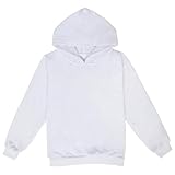 Kinder Blank Hoodie Frühling und Herbst Dünner Mehrfarbig Grundschule Pullover Hoodie Casual Allover Hoodie Pullover für Kinder Mädchen Mädchen Shérpa Sweatshirt (L, 11-12 Jahre)