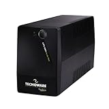 Tecnoware Power Systems - Unterbrechungsfreie Stromversorgung | 750 VA Schutz vor Stromausfällen | AVR Plus-Technologie | 10 Min Autonomie für PC, 40 Min für Modem | Geräuschlos, SINGLE, 750VA