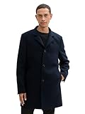TOM TAILOR Herren 1042474 Wollmantel mit Knopfleiste, 10668-Sky Captain Blue, M