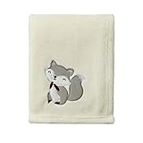 CREVENT 75 x 100 cm, leichte, gemütliche Plüschdecke, flauschig, warm, Fleece-Decke für Kleinkinder, Kinderbett, Kinderbett, Kinderwagen, Baby-Geburtstag (Elfenbein-Fuchs)
