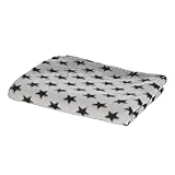 Kerbl Hundedecke Stella (mit Sternenmotiv, L x B 140 x 100 cm, leichte Decke, aus flauschigem Fleece) 81301