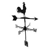 UPKOCH Wetterfahne Fürs Dach Hahnenlampe Windspiele Hühnerstall Windfahnen Für Draußen Windfahne Schiffswindmühlen Windrad Scheunendachdekor Wetterfahnen Solar