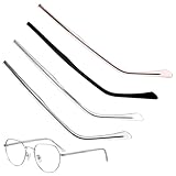 COLLBATH 4 Paare Teiliges Brillen Ersatzbügel Leichte Gläserbügel in Transparent Schwarz Roségold Rutschfest Komfortabel Passend für Sonnenbrillen und Korrektionsbrillen