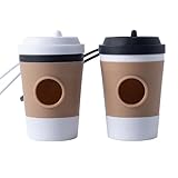 2-teiliger Hundekotbeutel Spender mit Kaffeetasse Design,Kotbeutelspender für Hunde,Produkte für Haustiere im Freien,Hundekotbeutel Halter，mit elastischem Lanyard