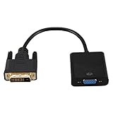 PAMENET Dvi A VGA-Adapterkabel 1080P Dvi-D auf VGA-Kabel, 24 + 1 25 DVI auf 15 VGA-Buchse, Video-Konverter für PC-Anzeige