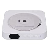 Fockety Tragbarer CD-Player, 2 Modi, Desktop-CD-Player mit Fernbedienung, Basslautsprecher, Unterstützt CD, CD-R, CD-RW, MP3, WMA, Wandmontage-CD-Musikplayer, Kompatibel mit (White)