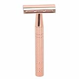 ZJchao Doppel Sicherheitshandbuch Clipper, Legierungsgattung Gattung mit Heftigem Haut, das Trimming mit Waschbar für Männer Frauen Nasse Rasieren (Roségold)