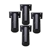 Verstellbare schwarze Metall-Möbelbeine für Sofas, Betten, Schränke, Arbeitsplatten und mehr, 300 mm, mattschwarze Aluminiumlegierung, Couchbeine, stilvolle Ersatzbeine für Schreibtische, Tische und