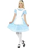 Smiffys Prinzessinnen-Wunderkostüm, Blau, mit Kleid, Schürze und Stirnband