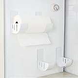 ROLIZOE 2PCS 15cm Magnetischer Küchenrollenhalter Ohne Bohren Verstellbarer Küchenrolle Halter Wandrollenhalter Küche aus Kohlenstoffstahl Wand Montierter Müllsack Spender Für Küche Organisation