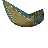 MNEVZX Hängematte Outdoor 86x35 Zoll Outdoor-Einzel-Camping-Hängematte, tragbare, leichte Fallschirm-Hängematten für Park, Reisen, Abenteuer, Terrasse(Army Green-d Green)