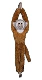 Deluxebase EcoBuddiez Baumumarmer - Totenkopfaffen 55cm langes Hängendes Kuscheltier aus recycelten Plastikflaschen. Umweltfreundliches Plüschtier für Kinder.