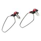 Motorrad-Rückspiegel, Seitenspiegel für Lenker, klare Sicht und robust, aus Aluminiumlegierung, Rot
