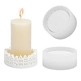 Gießformen Silikon Schale Häuserrand,9 cm ø, Höhe 4 cm,zum Ausgießen mit Gips, Kerzen, Handwerk