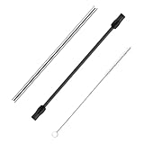 IWOWHERO Ersatz Milchschlauch aus Lebensmittelechtem Silikon mit Edelstahlrohr und Reinigungsbürste für Vollautomatische Kaffeemaschinen Kompatibel mit Bosch und anderen Marken Einfache